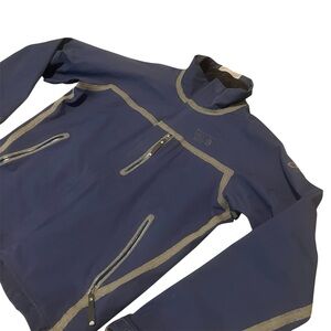 Mountain Hardwear Mens Navy Blue Conduit Softshell Windproof Jacket- Medium